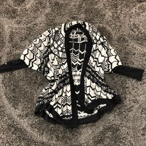 Oversized Geo Print Sweater